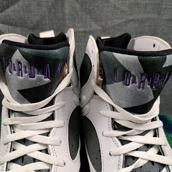 Size 10 Nike Air Jordan 7 Retro Flint Gray White Purple CU9307-100 Men's Sneaker - Picture 10 of 15
